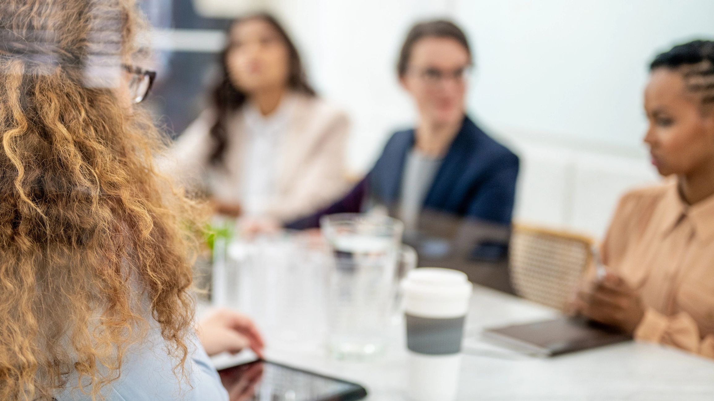 Legal team collaborating in a conference room